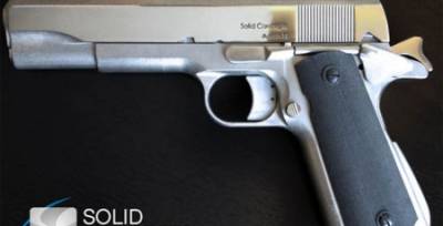 Металлический пистолет из 3D-принтера