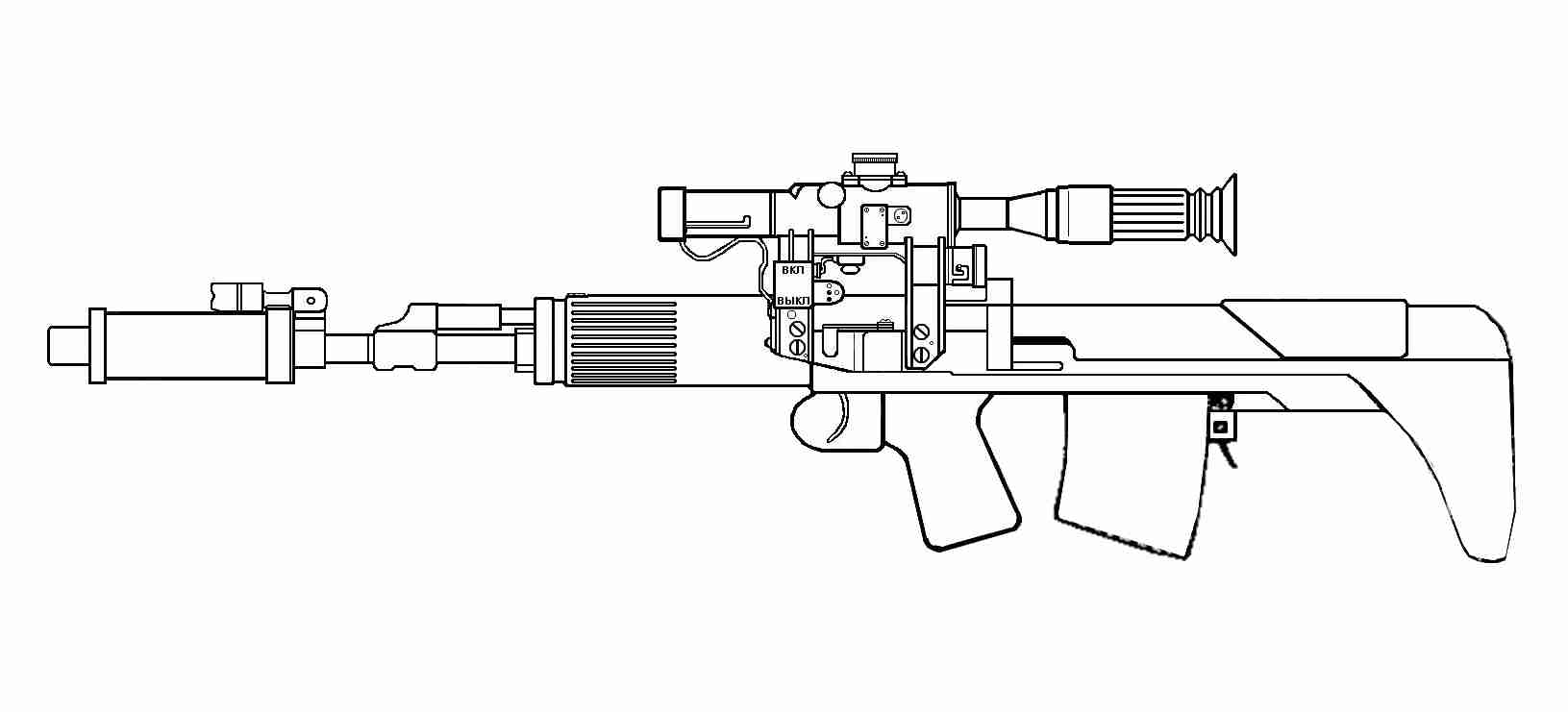 чертеж awp снайперской винтовки для дерева фото 48